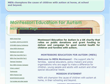 Tablet Screenshot of montessorieducationforautism.com